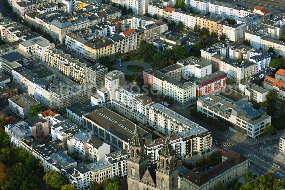 Aerial photograph Magdeburg - Build a new multi-family residential complex Breiter Weg - Danzstrasse in Magdeburg in the state Saxony-Anhalt, Germany