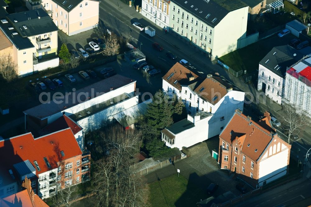 Aerial image Bernau - Residential area of a multi-family house settlement Boernicker Strasse - Ulitzkastrasse in Bernau in the state Brandenburg, Germany