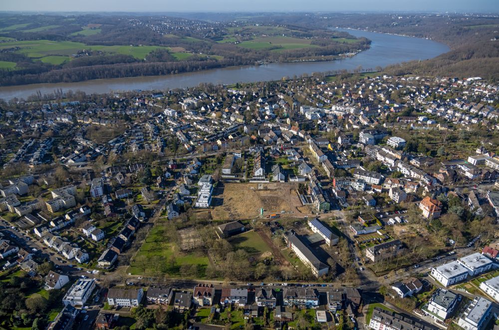 Heisingen from above - Residential area of a multi-family house settlement on Strasse Butenbergs Kamp in Heisingen at Ruhrgebiet in the state North Rhine-Westphalia, Germany