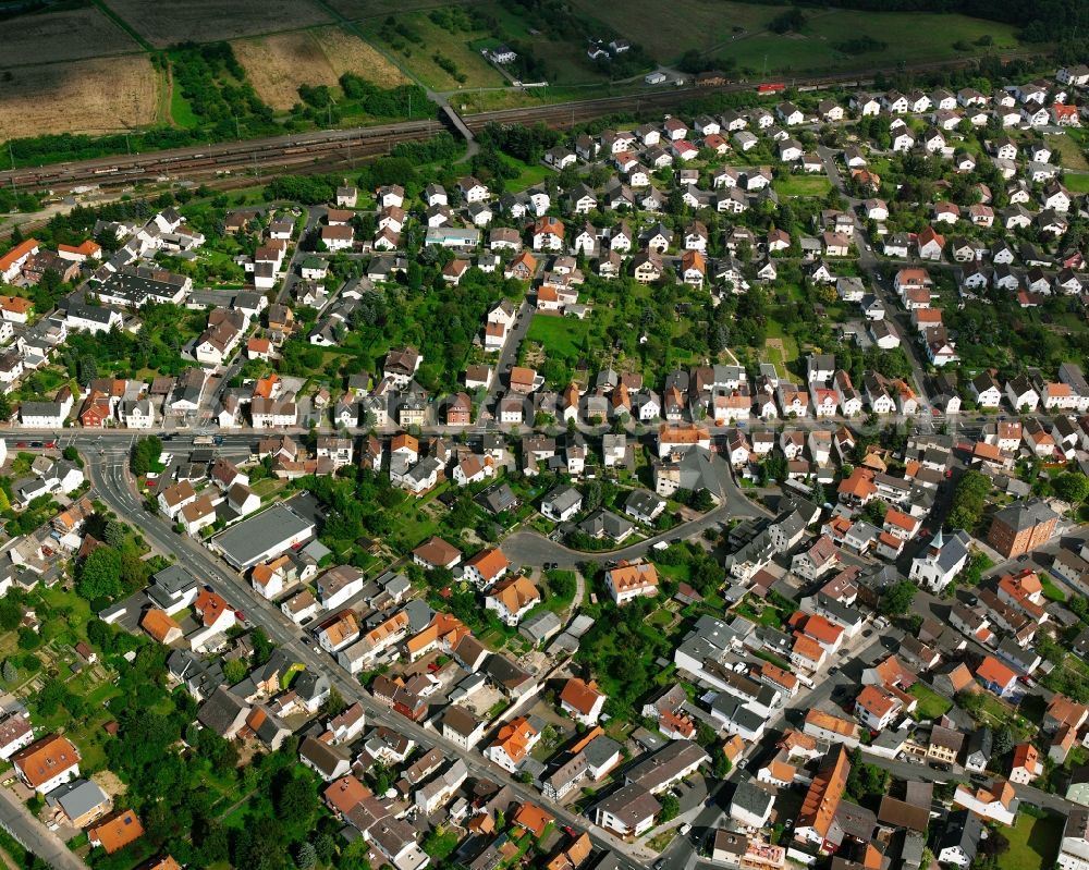 Aerial image Kleinlinden - Residential area of a multi-family house settlement in Kleinlinden in the state Hesse, Germany