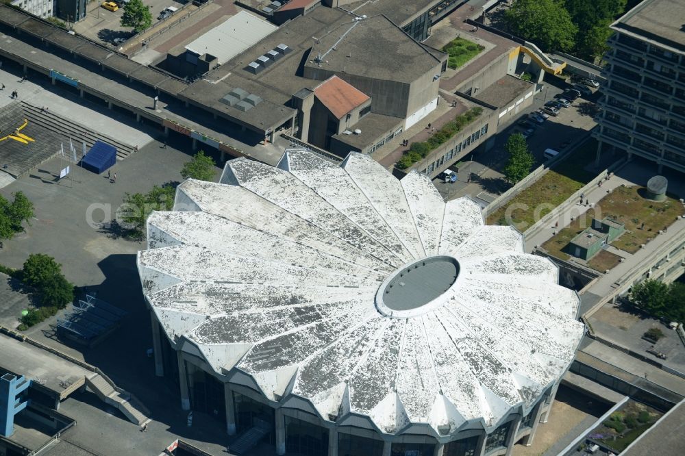 Aerial image Bochum - Mensa - Aula- building on the campus of the University of AKAFOe in Bochum in the state North Rhine-Westphalia