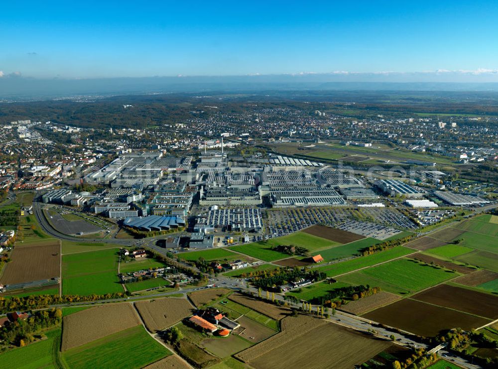 Sindelfingen from the bird's eye view: Mercedes-Benz plant in Sindelfingen in Baden-Wuerttemberg