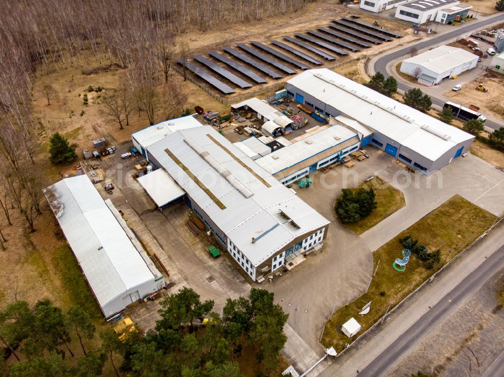 Aerial photograph Eberswalde - Metallbau Glawion GmbH in Eberswalde in the state Brandenburg, Germany