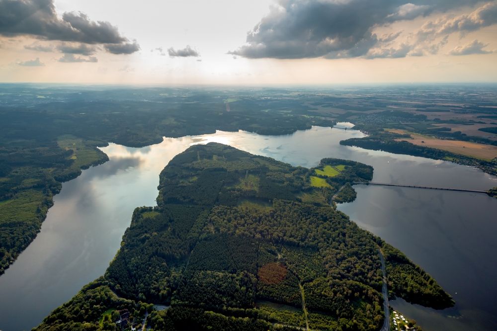 Aerial image Soest - View of the Moehnesee near Soest in the state of North Rhine-Westphalia