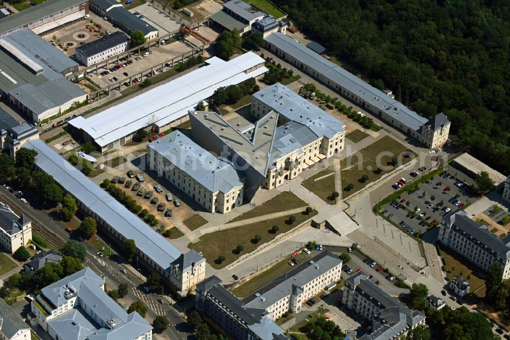 Dresden from above - View of the Dresden Military History Museum ( Army Museum ) during the implementation and expansion