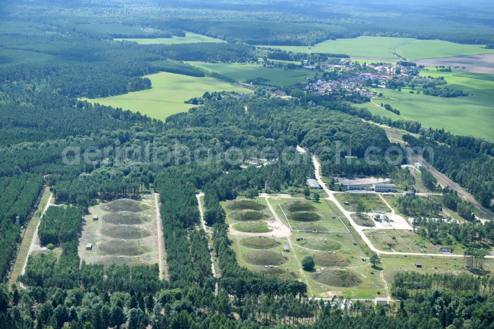 Aerial photograph Medewitz - Mineral oil - tank Tabeg Tanklager in Medewitz in the state Brandenburg, Germany