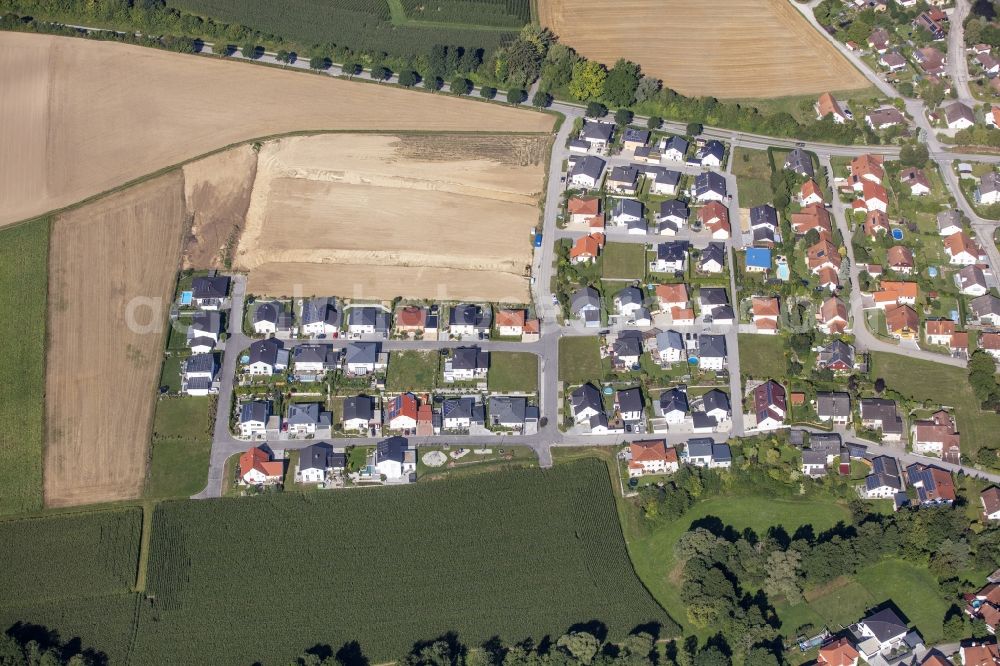 Viecht from above - New residential area of a??a??a mixed development with multi-family houses and single-family houses Viecht-Sued-Einheit in Viecht in the state Bavaria, Germany