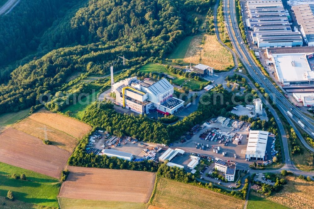 Aerial image Petersberg - Waste incineration plant station Remondis GmbH in the district Staffelhof in Petersberg in the state Rhineland-Palatinate, Germany