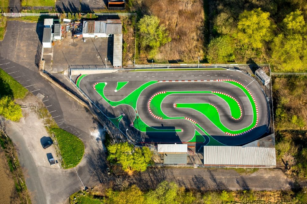 Aerial photograph Hamm - Modell car racing track AMC in the district of Uentrop near Hamm in the Ruhr area in the state of North Rhine-Westphalia