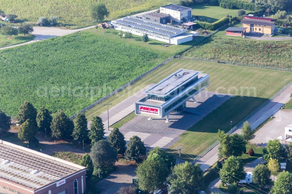 Aerial image Meißenheim - Modern Town Hall building of the city administration of Gemeinde Meissenheim in Meissenheim in the state Bade n-Wurttemberg, Germany