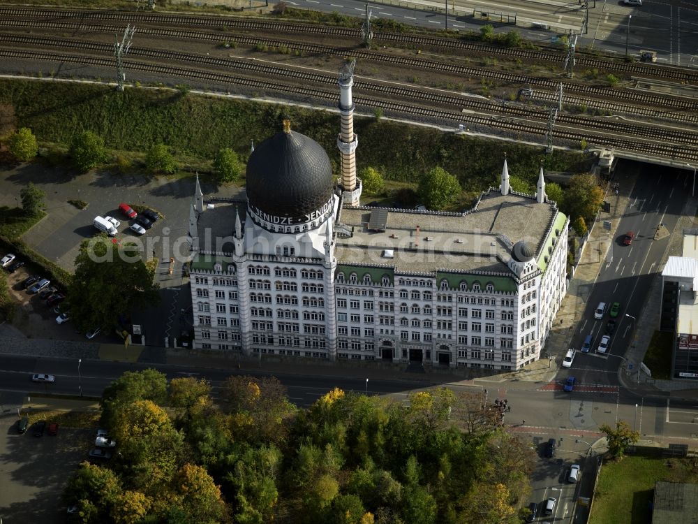 Aerial image Dresden - Mosque Dreden Jenidze in Dresden in Saxony