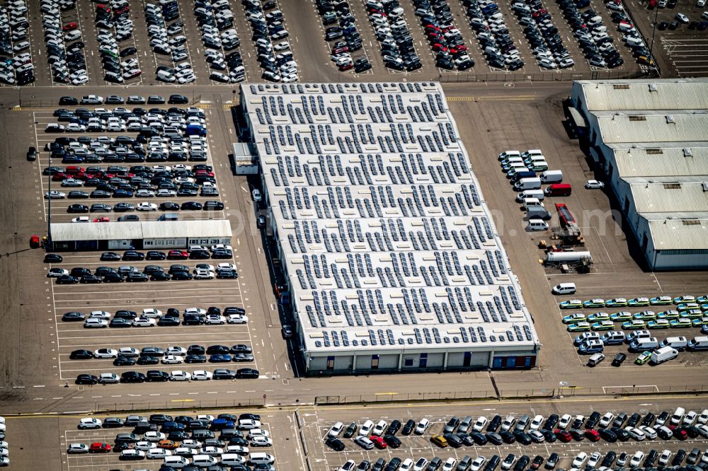 Aerial image Kippenheim - Parking and storage space for automobiles of MOSOLF Logistics & Services GmbH on Freimatte in Kippenheim in the state Baden-Wurttemberg, Germany
