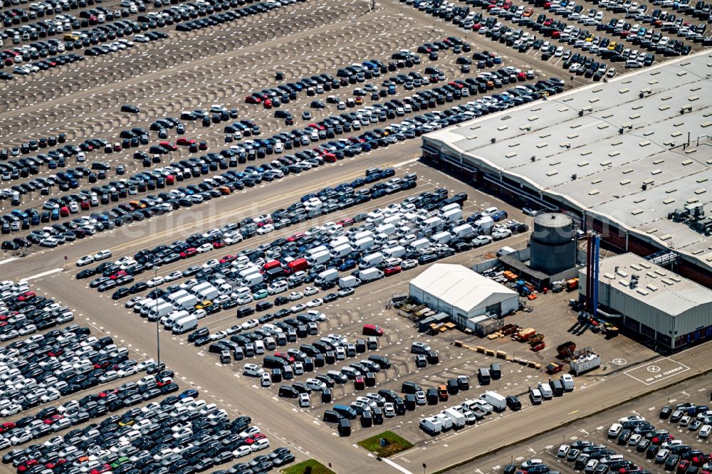 Aerial photograph Kippenheim - Parking and storage space for automobiles of MOSOLF Logistics & Services GmbH on Freimatte in Kippenheim in the state Baden-Wurttemberg, Germany