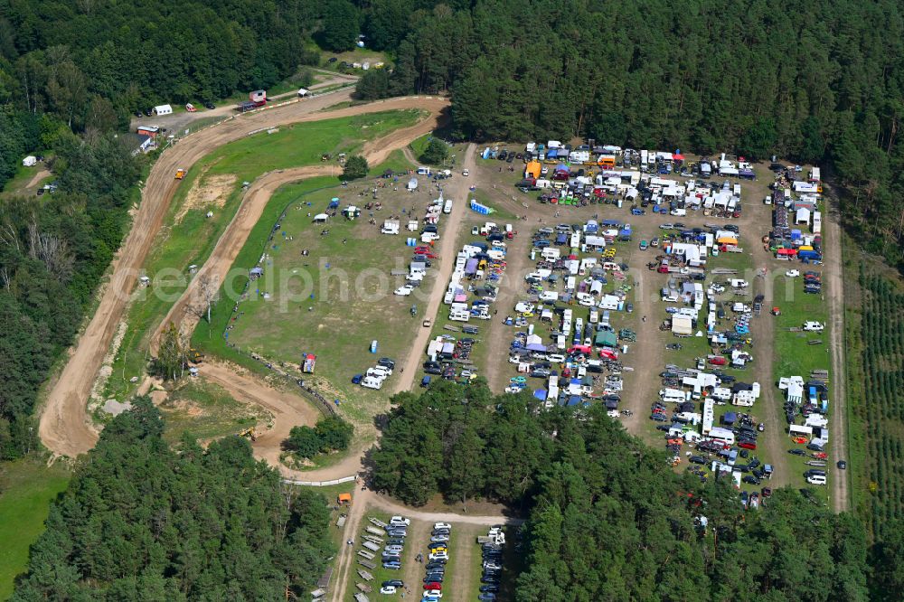 Aerial image Biesenthal - Motocross race track MC Klosterfelde e.V. in Biesenthal in the state Brandenburg, Germany