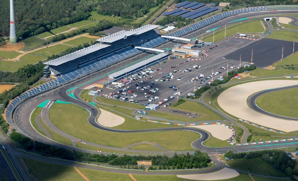 Schipkau from above - Motorsport facility Lausitzring bei Klettwitz in the state Brandenburg