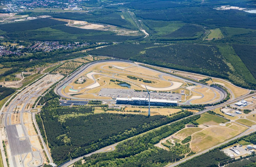 Aerial image Schipkau - Motorsport facility Lausitzring bei Klettwitz in the state Brandenburg