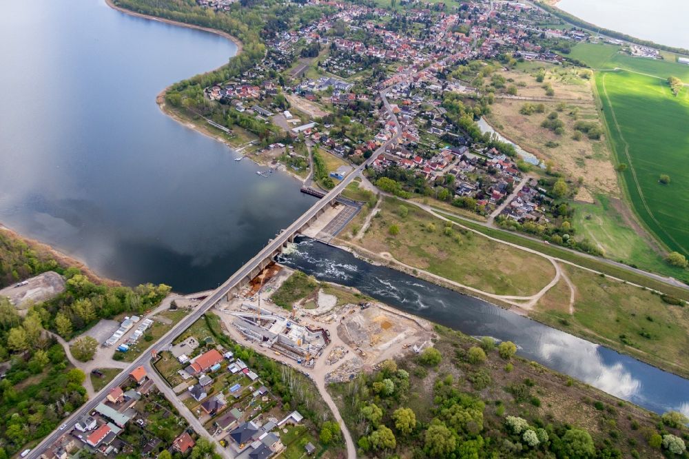 Aerial image Muldestausee - The Muldestausee is an under water strip mine in Saxony-Anhalt. The lake is the fourth biggest in Saxony-Anhalt