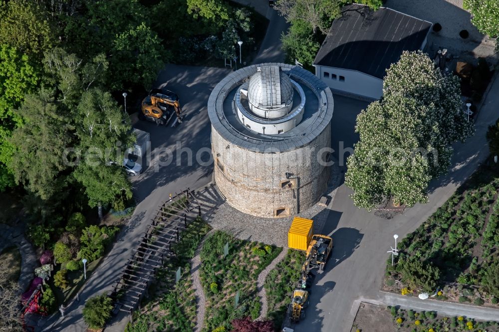 Aerial image Erfurt - Museum building ensemble of the German horticulture museum on the area of the Erfurt Buga 2021 in the district of Bruehlervorstadt in Erfurt in the federal state Thuringia, Germany