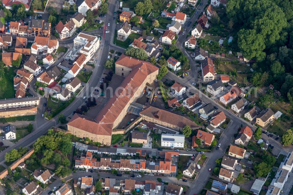 Aerial photograph Germersheim - Museum building ensemble of Deutsches Strassenmuseum e.V. in Germersheim in the state Rhineland-Palatinate, Germany