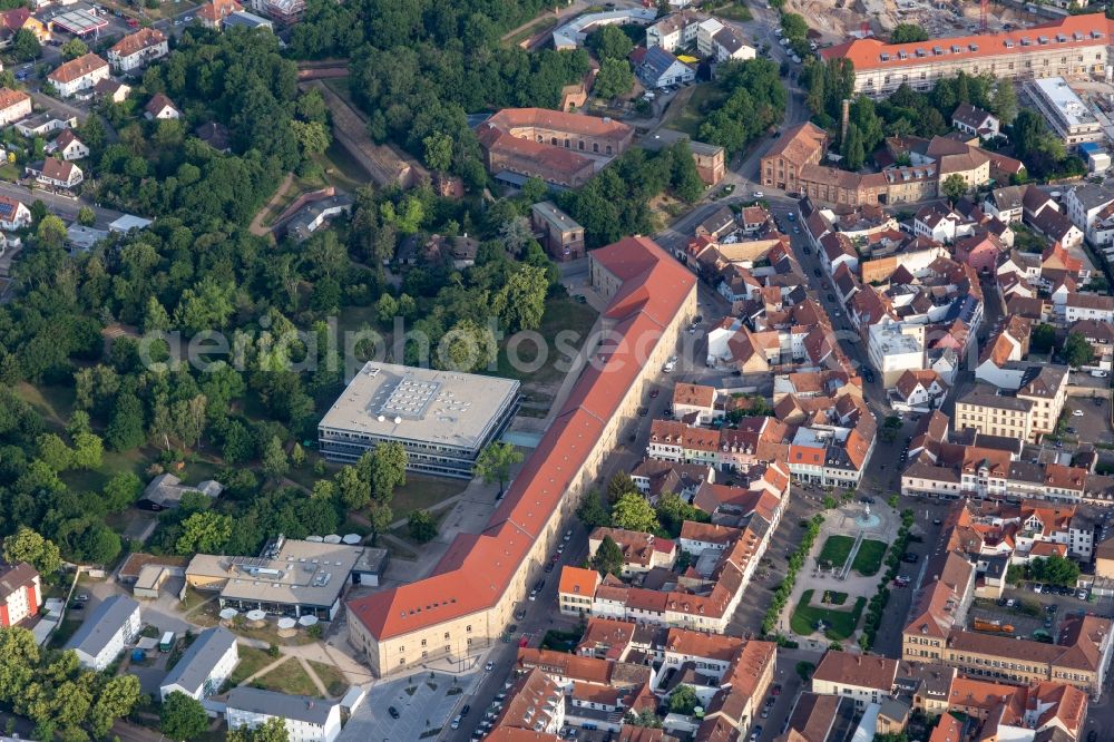 Germersheim from the bird's eye view: Museum building ensemble of Deutsches Strassenmuseum e.V. in Germersheim in the state Rhineland-Palatinate, Germany