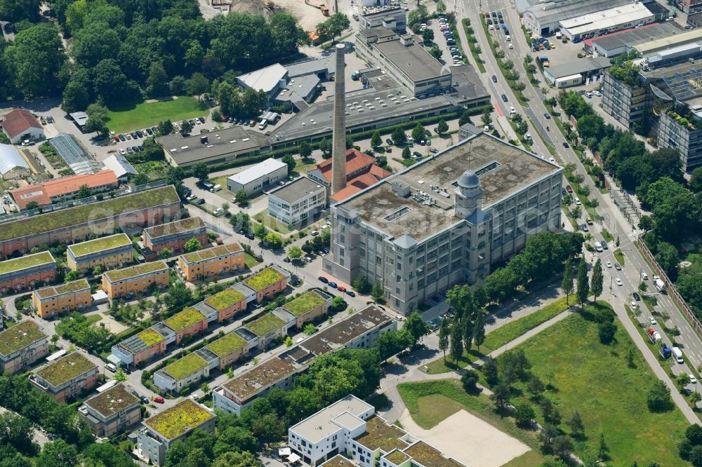 Augsburg from the bird's eye view: Museum building ensemble Glaspalast in Augsburg in the state Bavaria, Germany