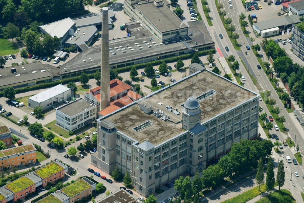 Aerial image Augsburg - Museum building ensemble Glaspalast in Augsburg in the state Bavaria, Germany