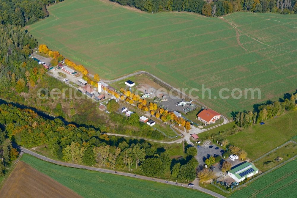 Sickenberg from above - Museum building ensemble Grenzmuseum Schifflersgrund in Sickenberg in the state Thuringia, Germany