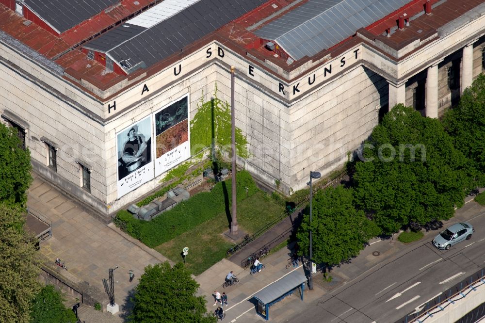 Aerial image München - Museum building ensemble Haus der Kunst on Prinzregentenstrasse in the district Altstadt-Lehel in Munich in the state Bavaria, Germany