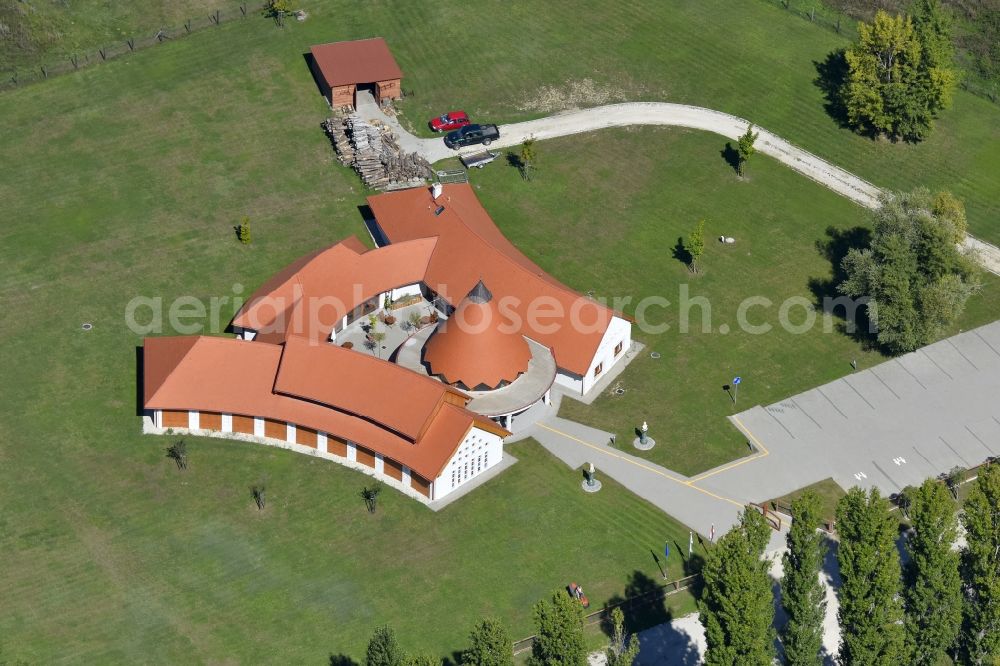 Aerial photograph Gyenesdias - Museum building ensemble House of Nature in Gyenesdias in Komitat Zala, Hungary