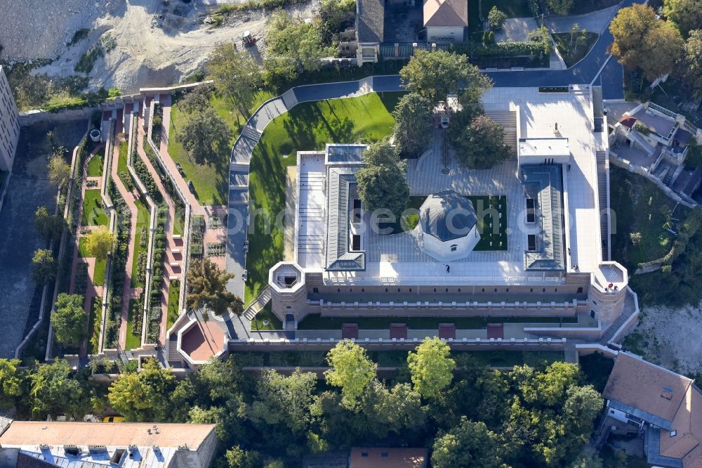 Aerial image Budapest - Museum building ensemble KiallA?tA?terem Budapest Apostol in the district II. keruelet in Budapest in Hungary