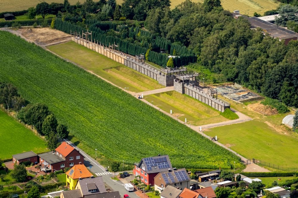 Haltern am See from the bird's eye view: Museum building ensemble of LWL Roman Museum in Haltern am See in the state of North Rhine-Westphalia. Here the most important finds from all Roman camps along the lip are issued