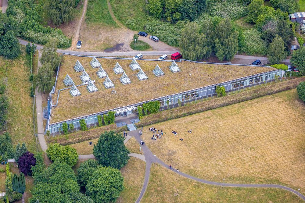 Aerial photograph Haltern am See - Museum building ensemble of LWL Roman Museum in Haltern am See in the state of North Rhine-Westphalia. Here the most important finds from all Roman camps along the lip are issued