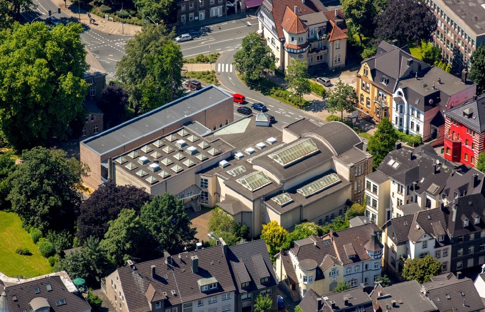Aerial photograph Witten - Museum building ensemble Maerkisches Museum at the Husemann street in Witten in North Rhine-Westphalia