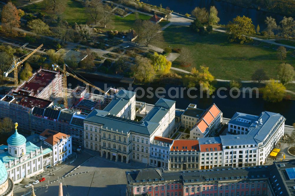 Aerial photograph Potsdam - Museum building ensemble Museum Barberini on Humboldtstrasse in the district Northern Downtown in Potsdam in the state Brandenburg, Germany