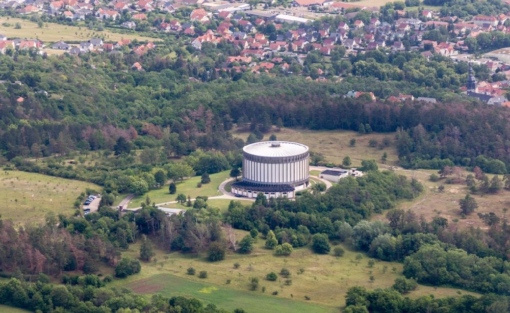 Aerial image Bad Frankenhausen - Museum building ensemble Panorona Museum Am Schlachtberg in Bad Frankenhausen in the state Thuringia, Germany