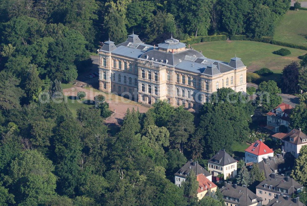 Aerial photograph Gotha - Museum Herzogliches Museum in the castle park in the city center on street Parkallee of Gotha in the state of Thuringia