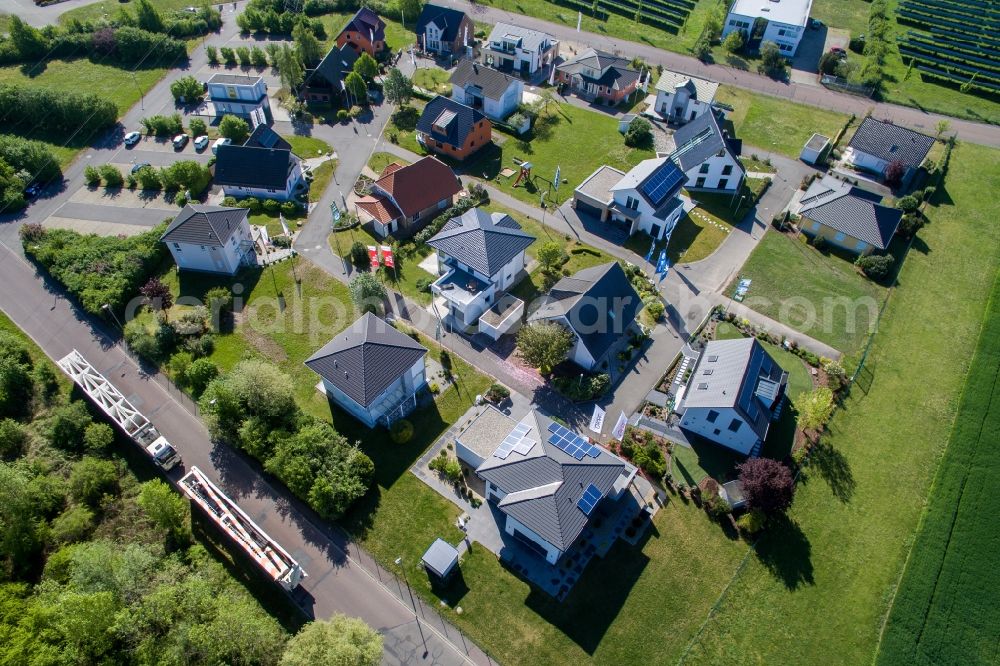 Schkeuditz from the bird's eye view: Residential area model home park- single-family house- settlement on Westringstrasse in the district Doelzig in Schkeuditz in the state Saxony, Germany