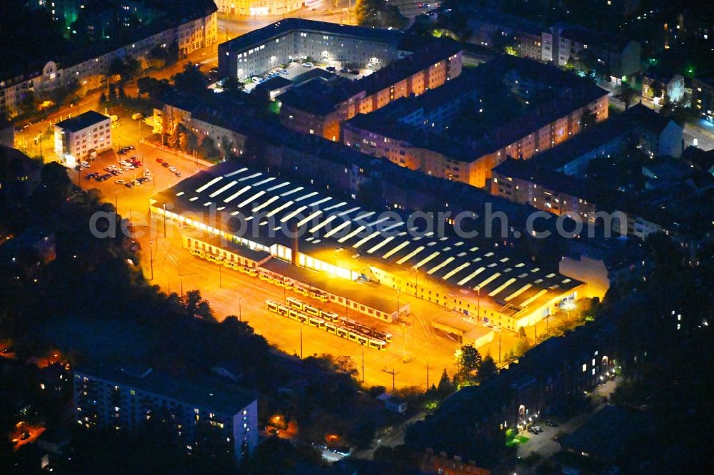 Aerial photograph Berlin - Tram depot of the Municipal Transport Company BVG Betriebshof Weissensee on street Bernkasteler Strasse in the district Weissensee in Berlin, Germany