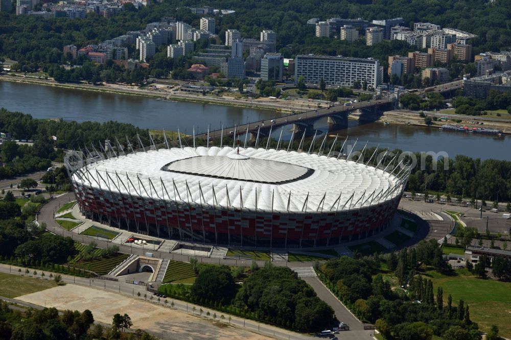 Aerial photograph Warschau - The new built stadium National Stadium in Warsaw bevore opening EM 2012 in Poland