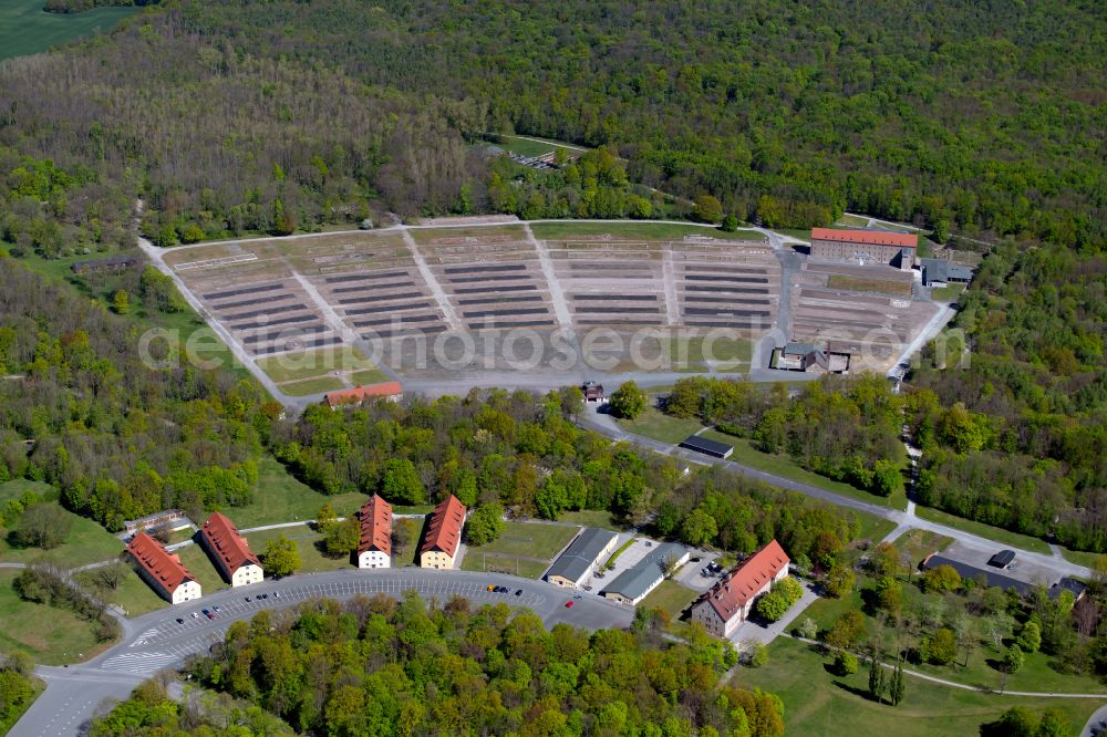 Aerial image Weimar - Sight of the historical monument of the National Memorial of the GDR Buchenwald in the district Ettersberg in Weimar in the state Thuringia, Germany