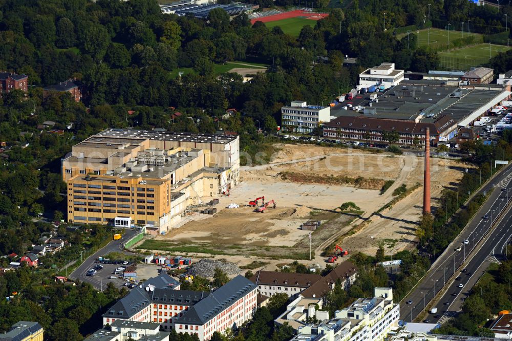 Aerial photograph Berlin - New building construction site in the industrial park Gewerbehoefequartier Go West on street Forckenbeckstrasse in the district Schmargendorf in Berlin, Germany