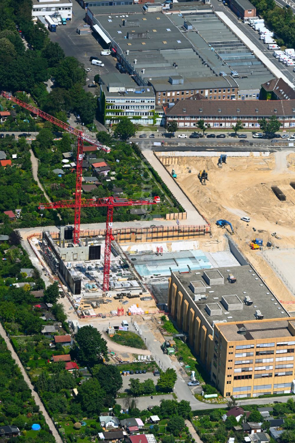 Aerial image Berlin - New building construction site in the industrial park Gewerbehoefequartier Go West on street Forckenbeckstrasse in the district Schmargendorf in Berlin, Germany