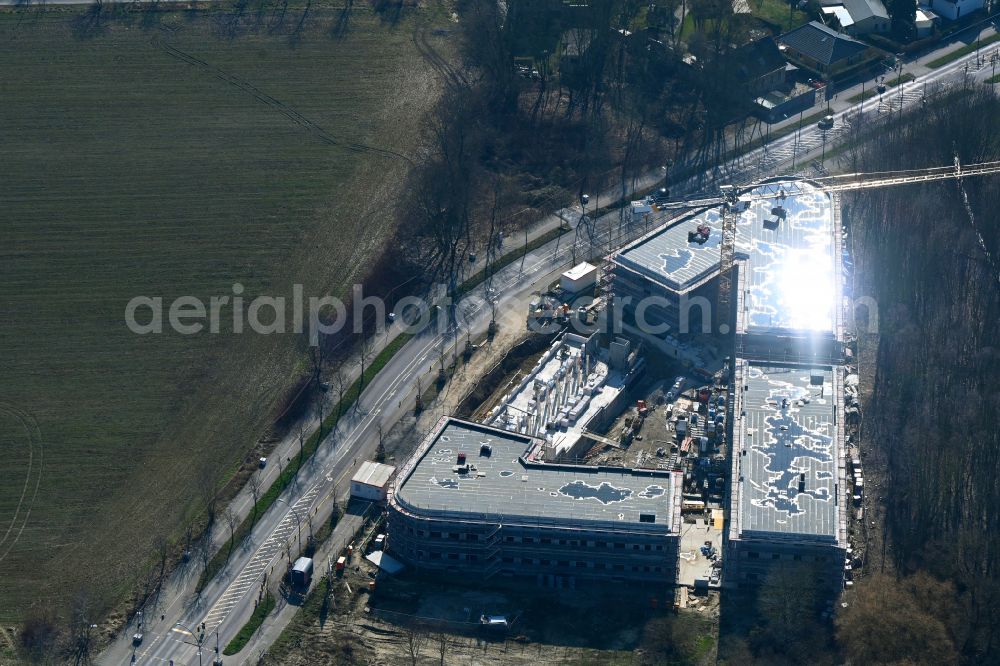 Berlin from the bird's eye view: New building construction site in the industrial park Karo Neun on street Karower Damm in the district Blankenburg in Berlin, Germany