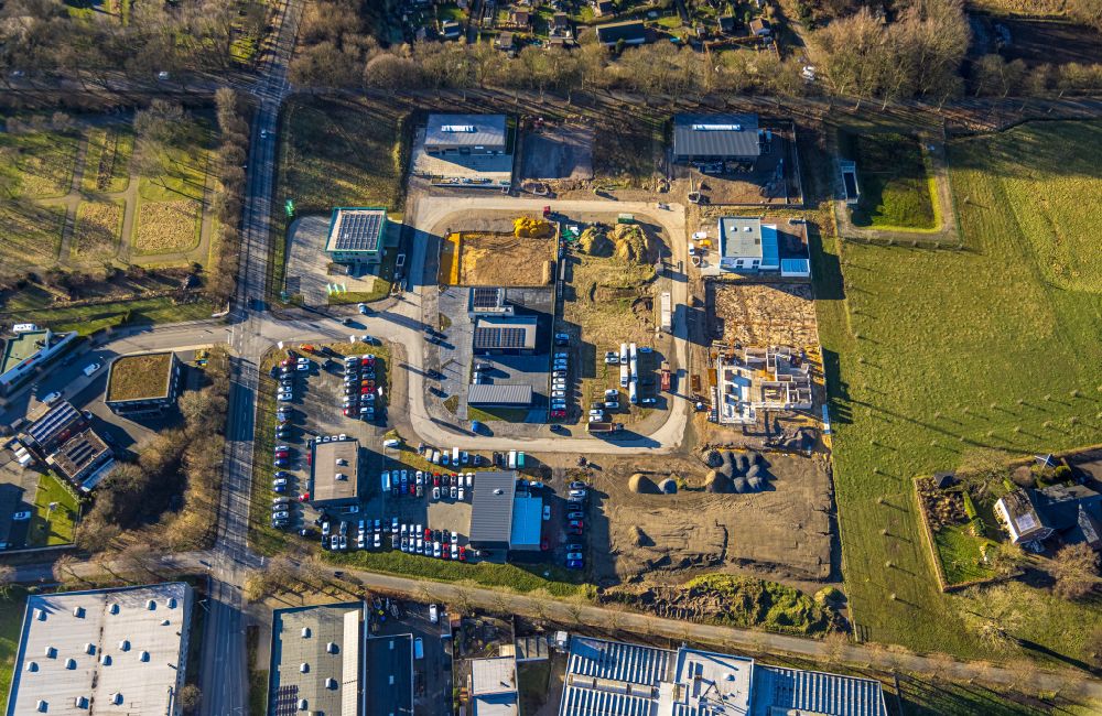 Aerial image Kirchhellen - New building construction sites in the industrial park Im Pinntal in Kirchhellen in the state North Rhine-Westphalia, Germany