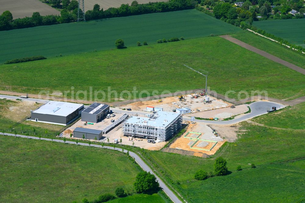 Barsbüttel from above - New building construction site in the industrial park Rahlstedter Strasse in Barsbuettel in the state Schleswig-Holstein, Germany