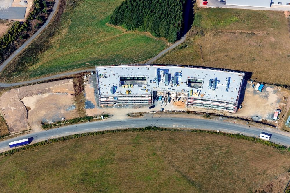 Altena from the bird's eye view: New building construction site in the industrial park Rosmarter Allee - Hemecker Weg in the district Rosmart in Altena in the state North Rhine-Westphalia, Germany