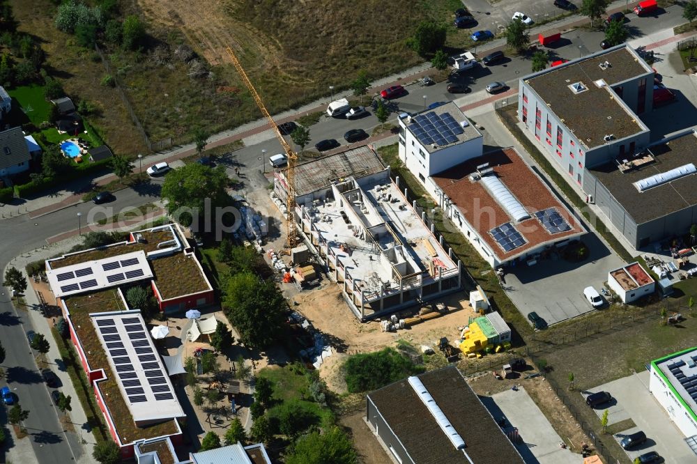 Aerial photograph Berlin - New construction site Administrative buildings of the state authority in the district Johannisthal in Berlin, Germany