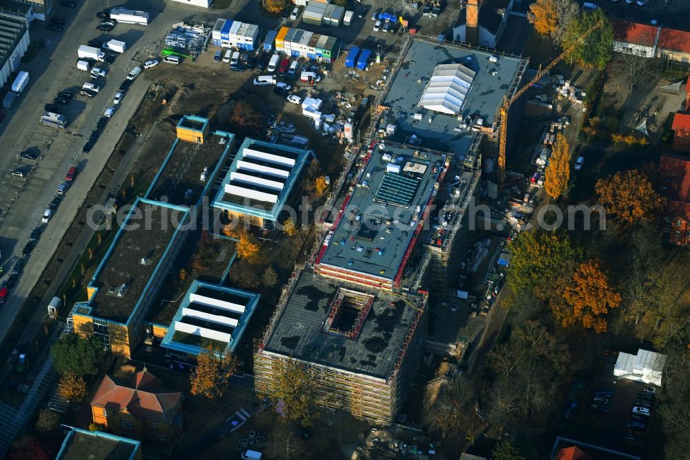 Aerial photograph Berlin - New construction site for a rehabilitation center of the rehabilitation clinic of BG Klinikum Unfallkrankenhaus Berlin gGmbH in the district Marzahn in Berlin, Germany