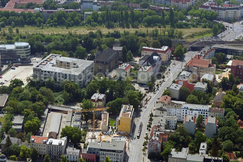 Berlin from the bird's eye view: New construction site for a rehabilitation center of the rehabilitation clinic on Berliner Strasse in the district Pankow in Berlin, Germany