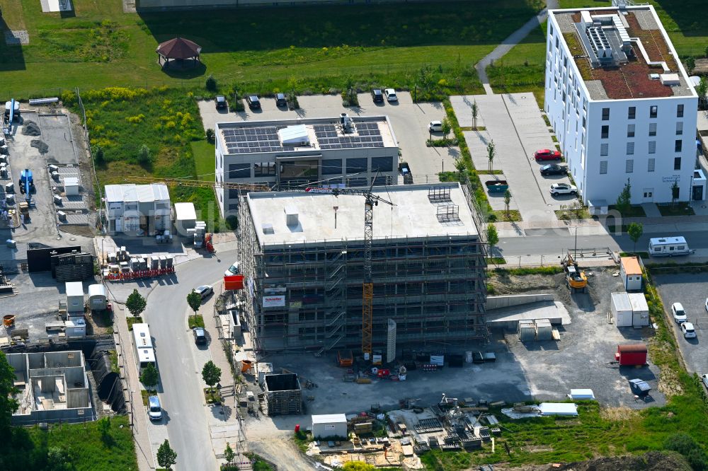 Aerial photograph Würzburg - New construction site Administrative buildings of the state authority Bezirk Unterfranken on street John-Skilton-Strasse in the district Frauenland in Wuerzburg in the state Bavaria, Germany